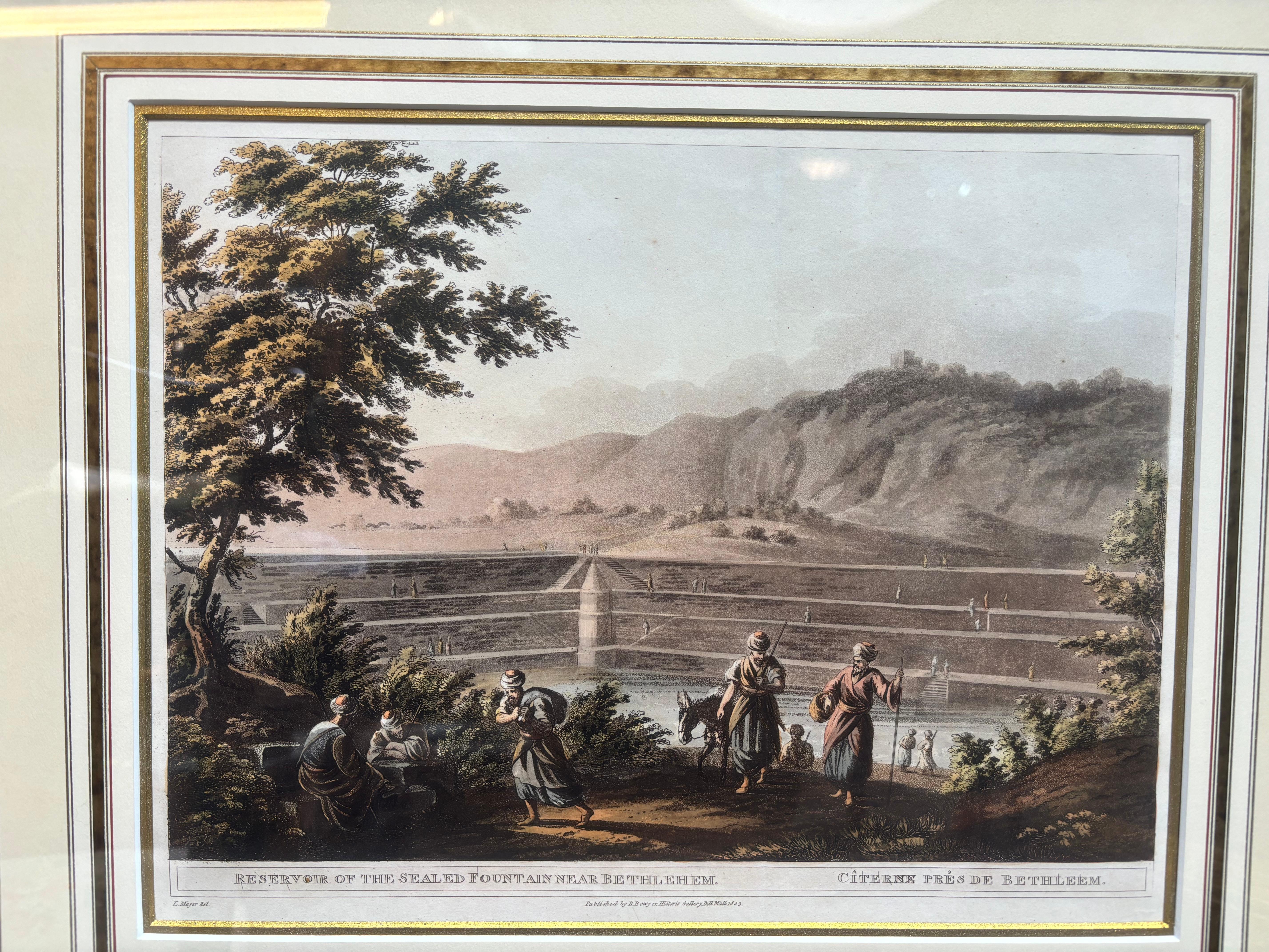 Depósito de la fuente sellada cerca de Belén(1804) de Luigi May con marco dorado Otro en venta