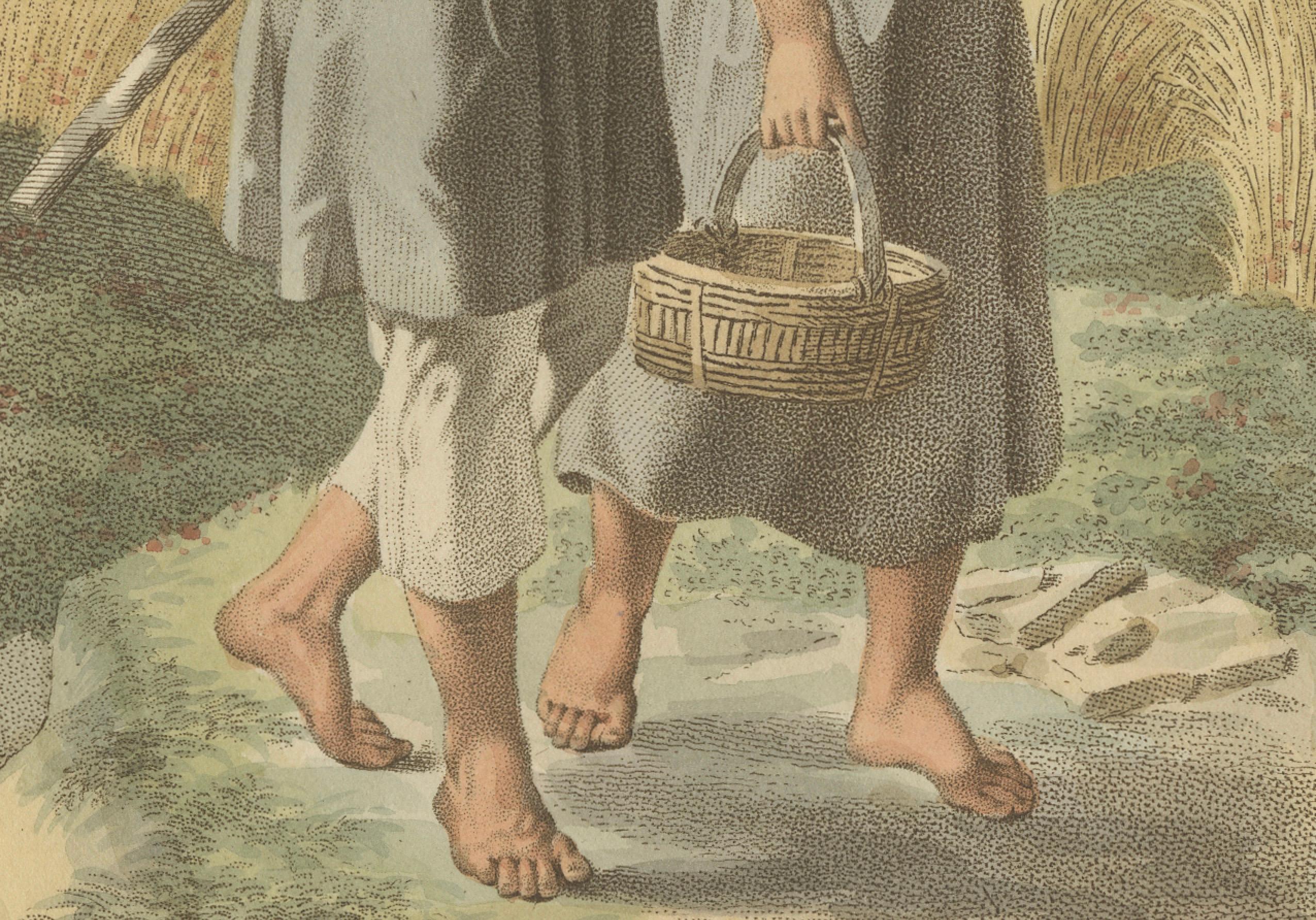 Residents of Quito, Ecuador – Antique Hand-Colored Ethnographic Print c.1805