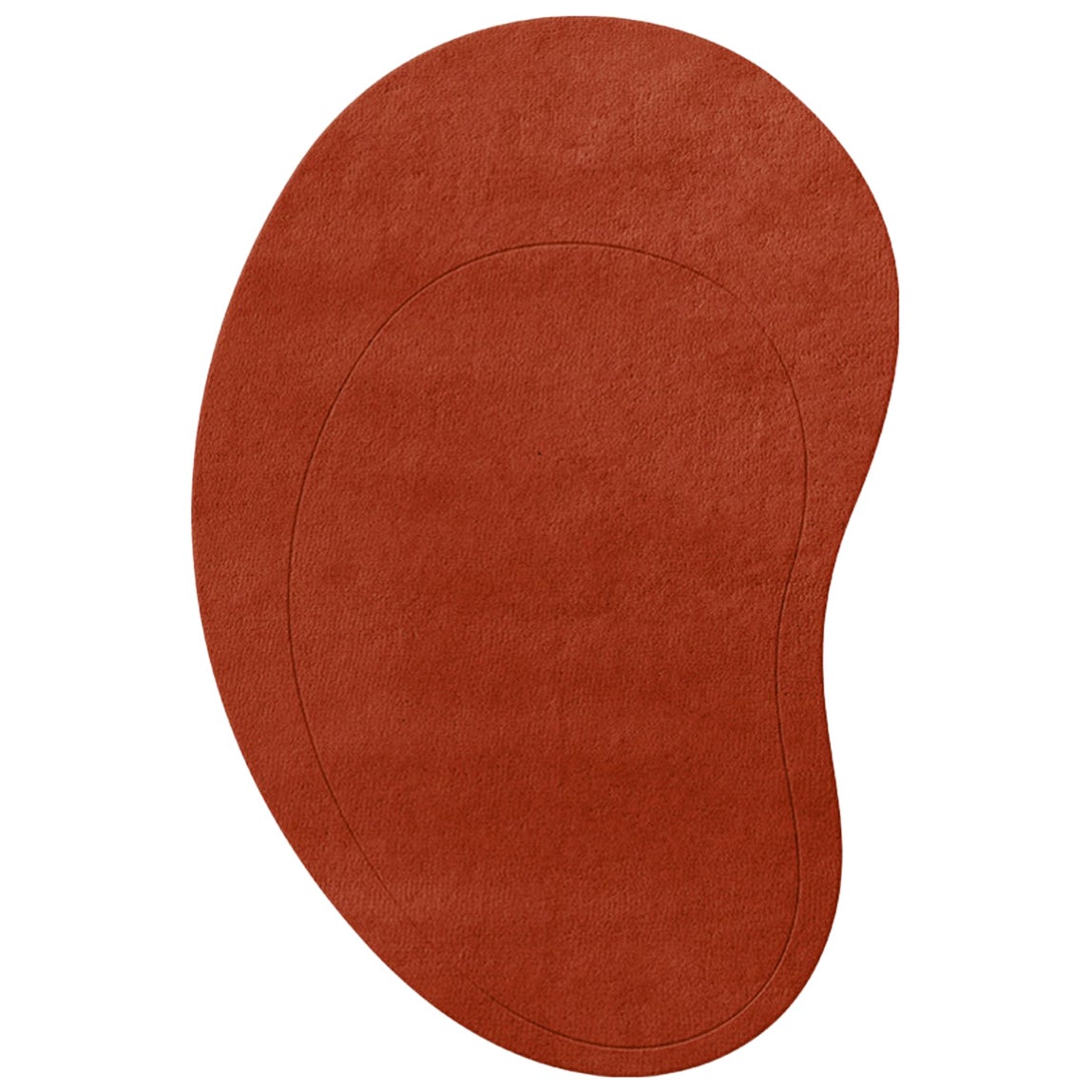 Tappeto in lana Residue Rosso Pomodoro