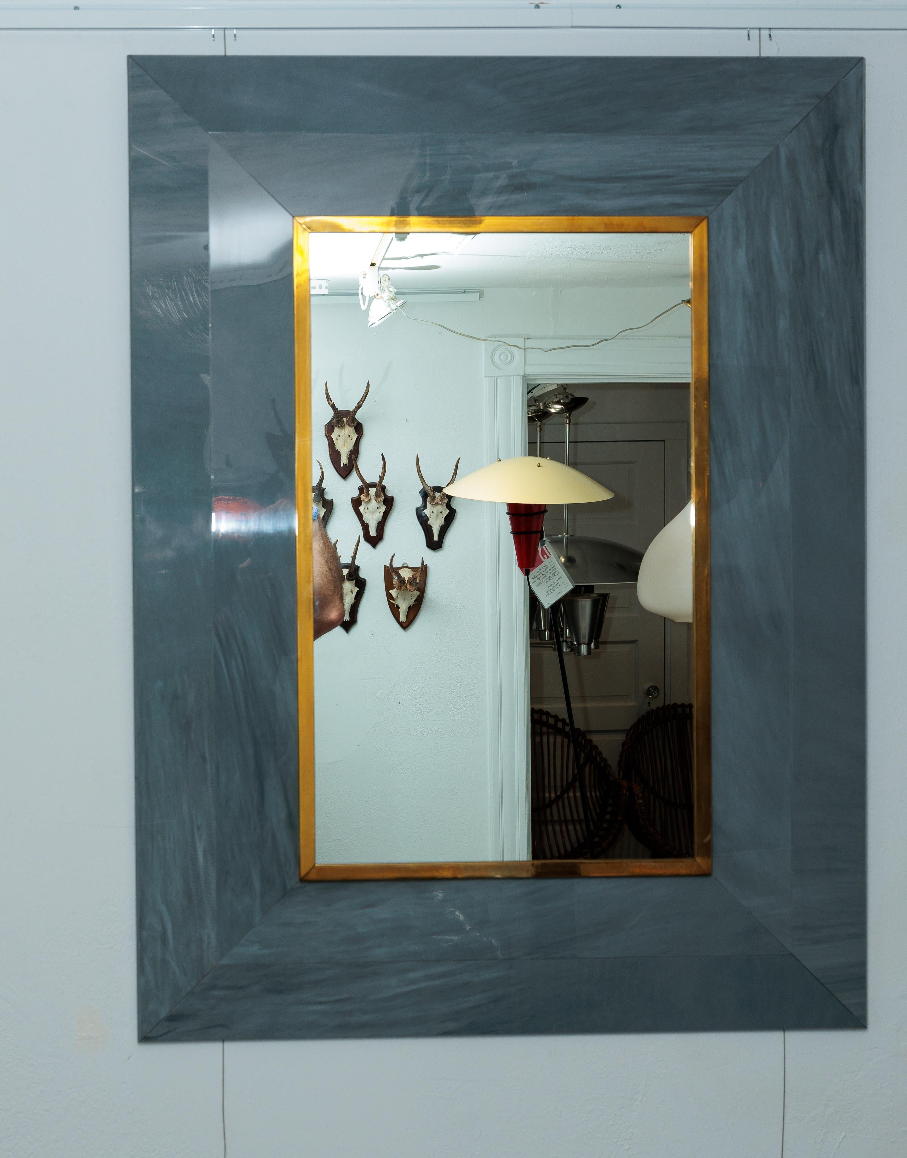 Resin and Brass Surround Mirror 1