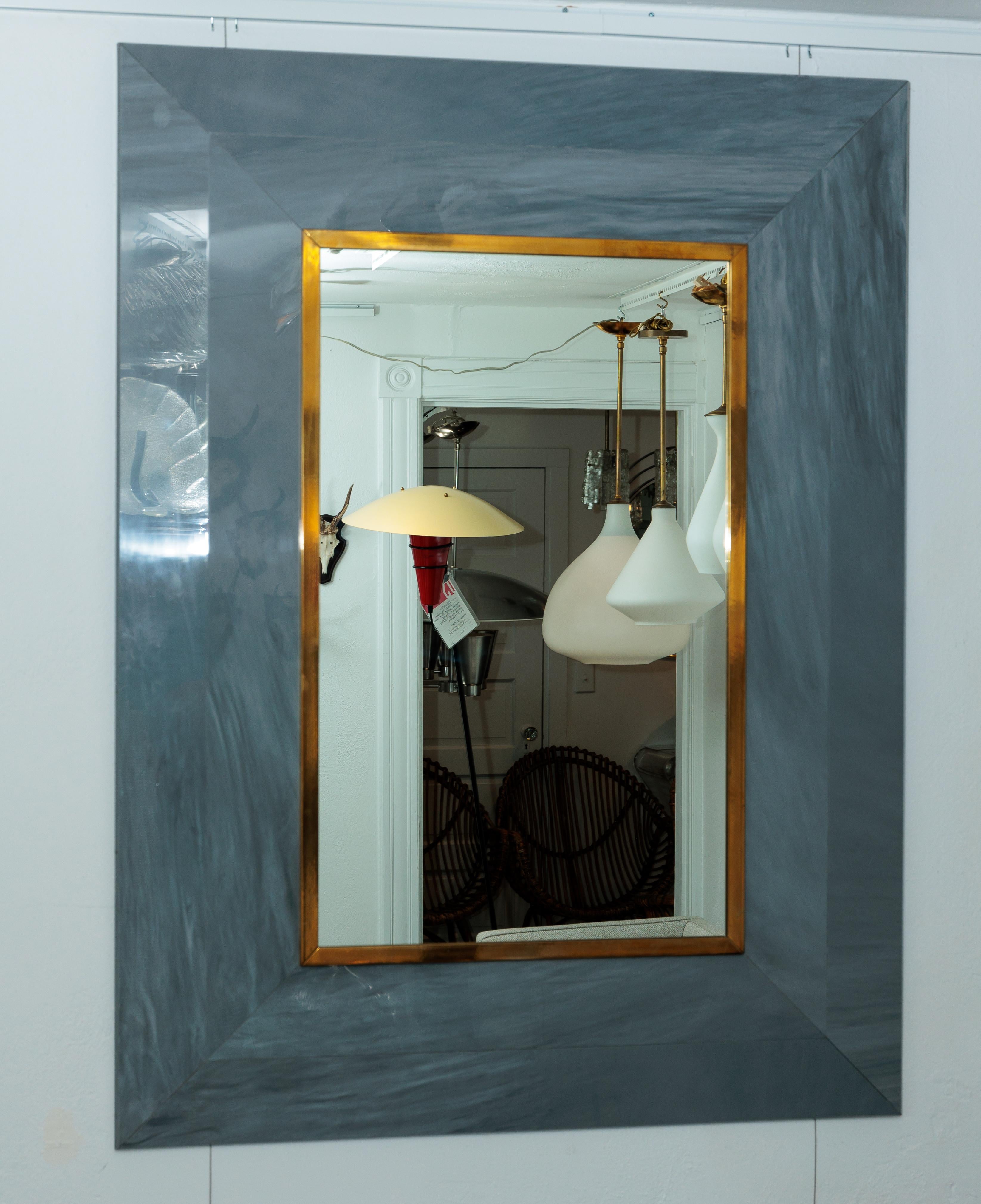 Resin and Brass Surround Mirror 2