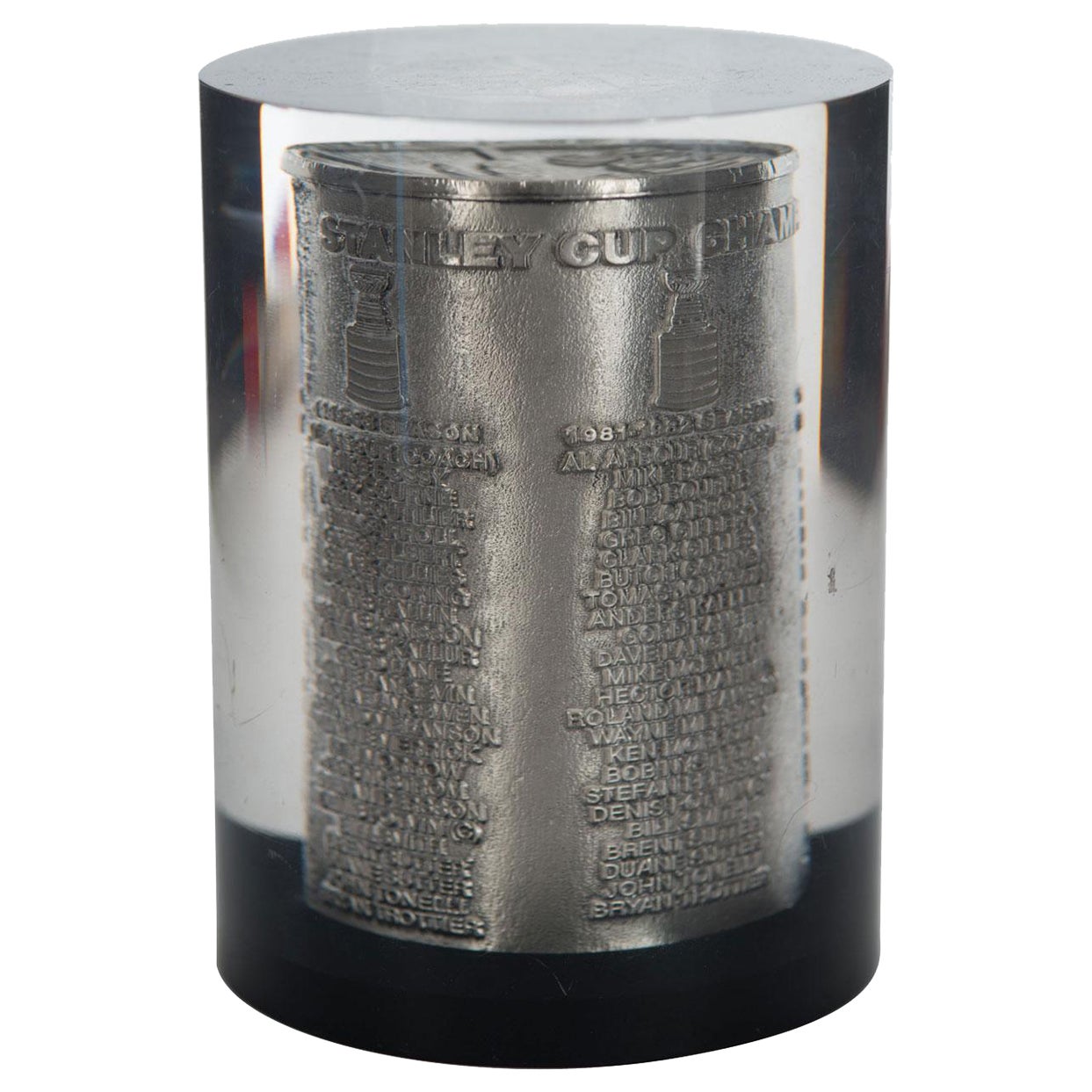 Islanders Hockey Briefbeschwerer aus Harz und Metall im Angebot