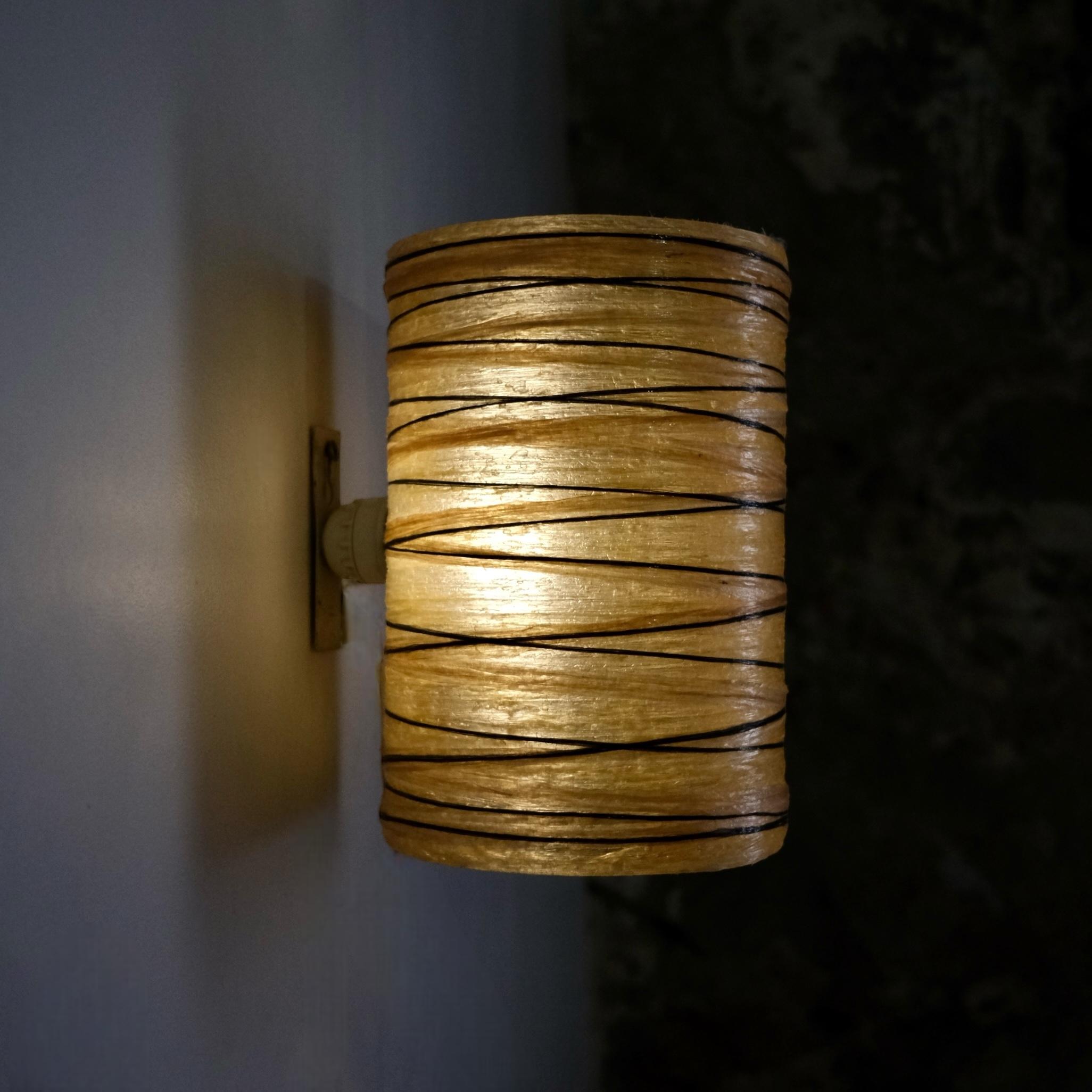 Resin and rope wall light by Accolay, made in France, 1970s 4