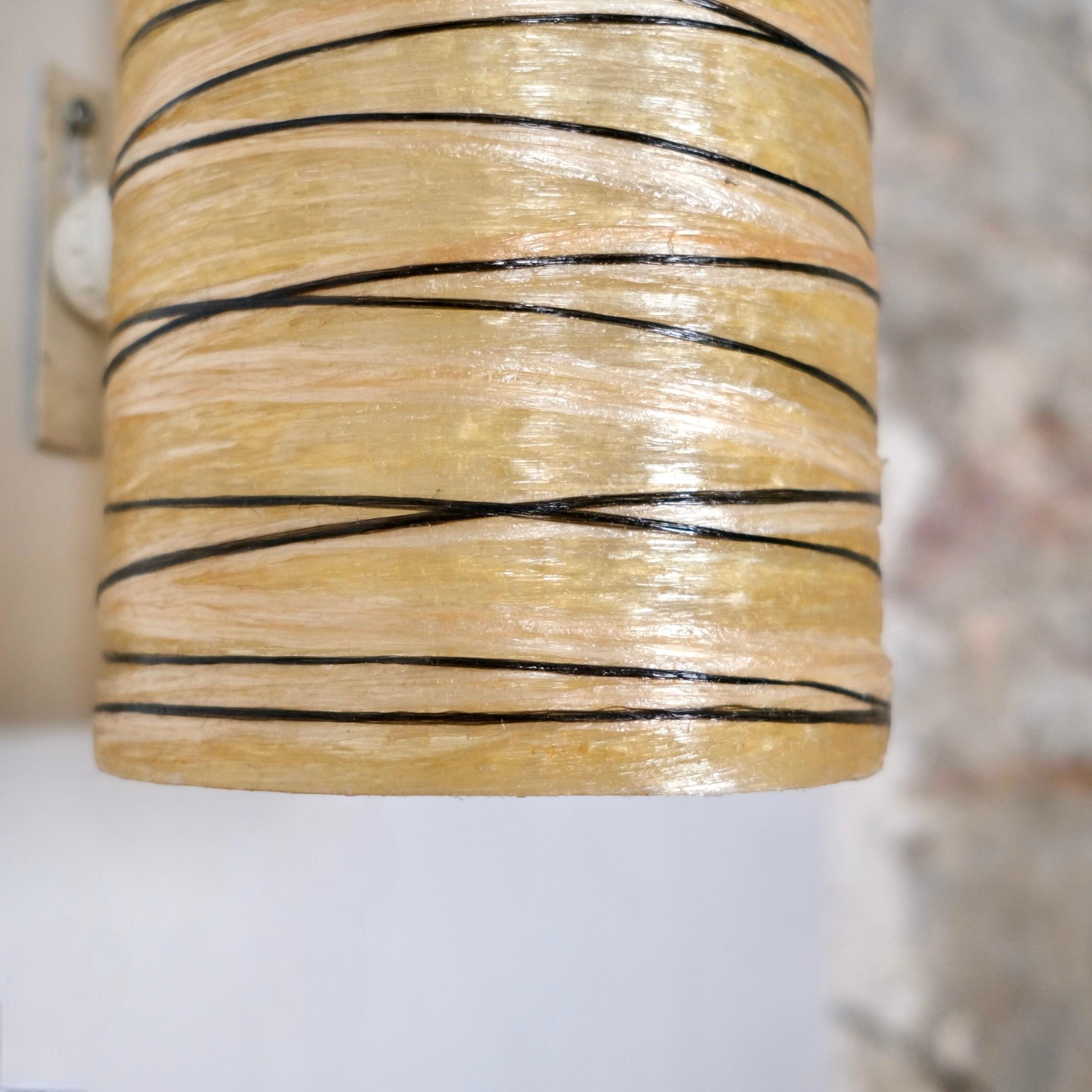 Resin and rope wall light by Accolay, made in France, 1970s 1