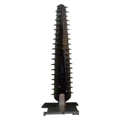 Resin and Steel Sawfish Shaped Sculpture