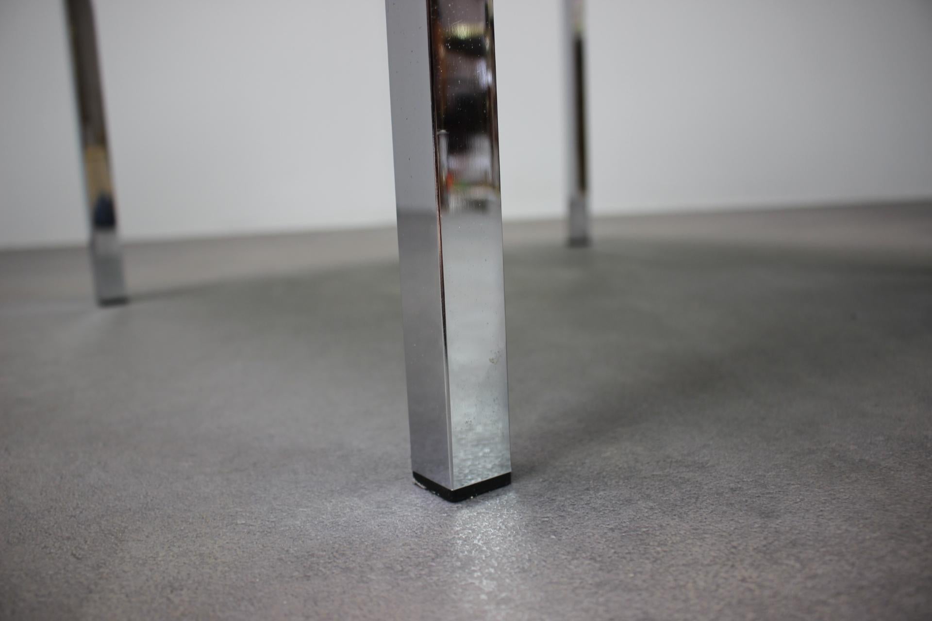Mid-Century Resin and Stone Chrome Plated Coffee Table, 1970s, Germany (Stein) im Angebot