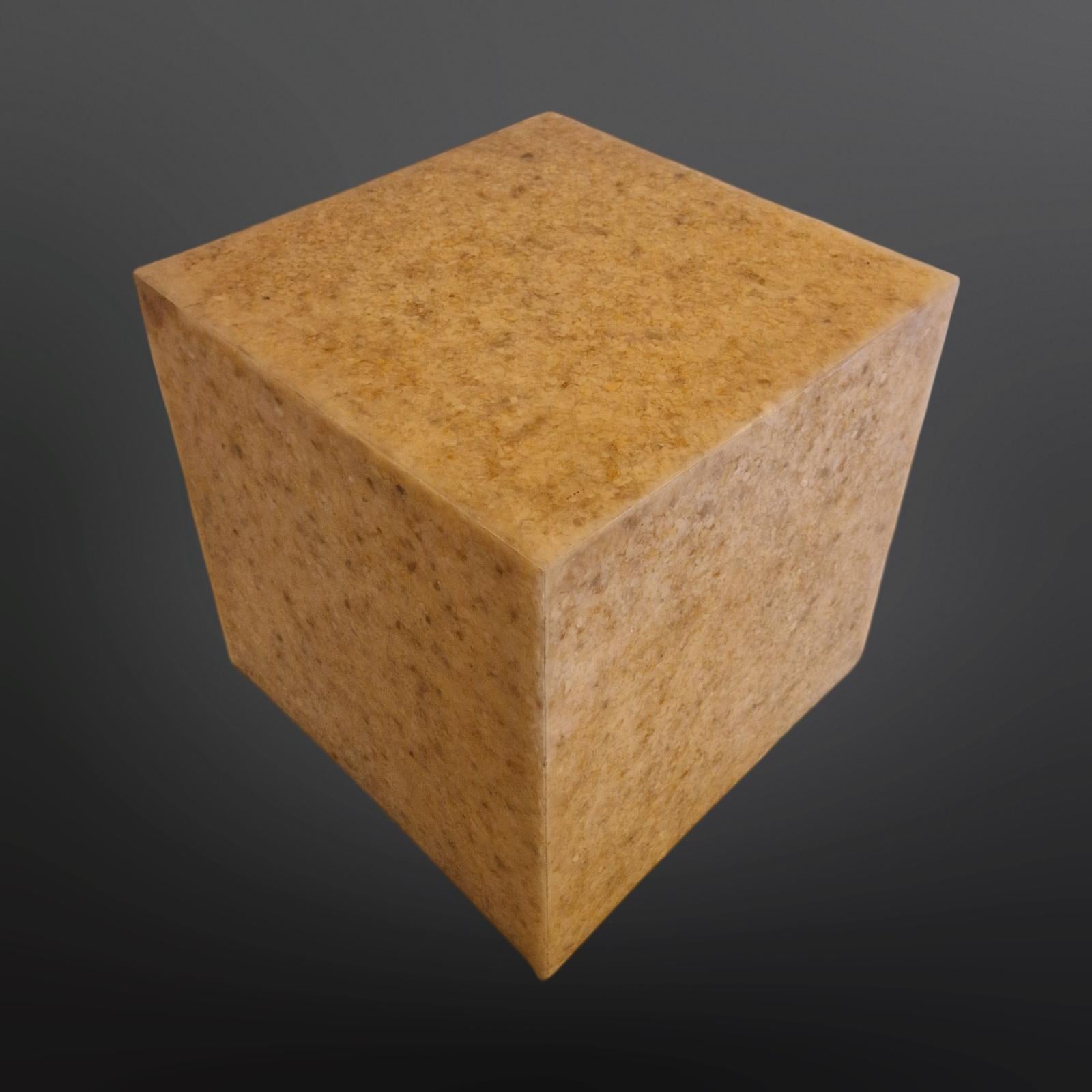 Resin and stone cube floor lamp, Netherlands 1960s For Sale 2