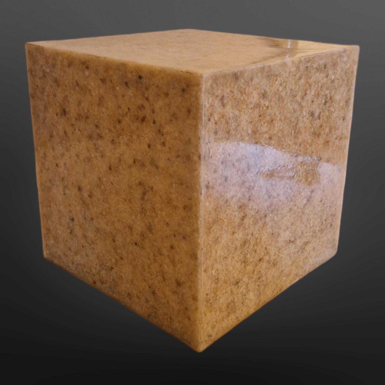 Resin and stone cube floor lamp, Netherlands 1960s For Sale 3