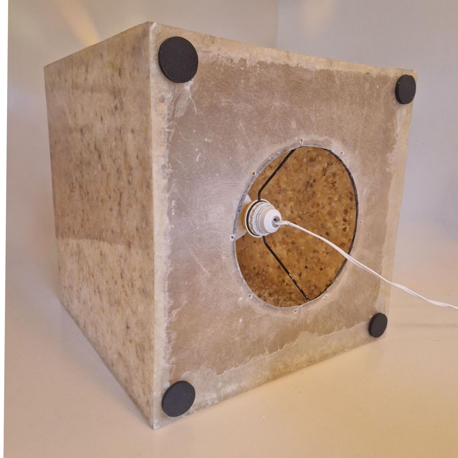 Resin and stone cube floor lamp, Netherlands 1960s For Sale 4