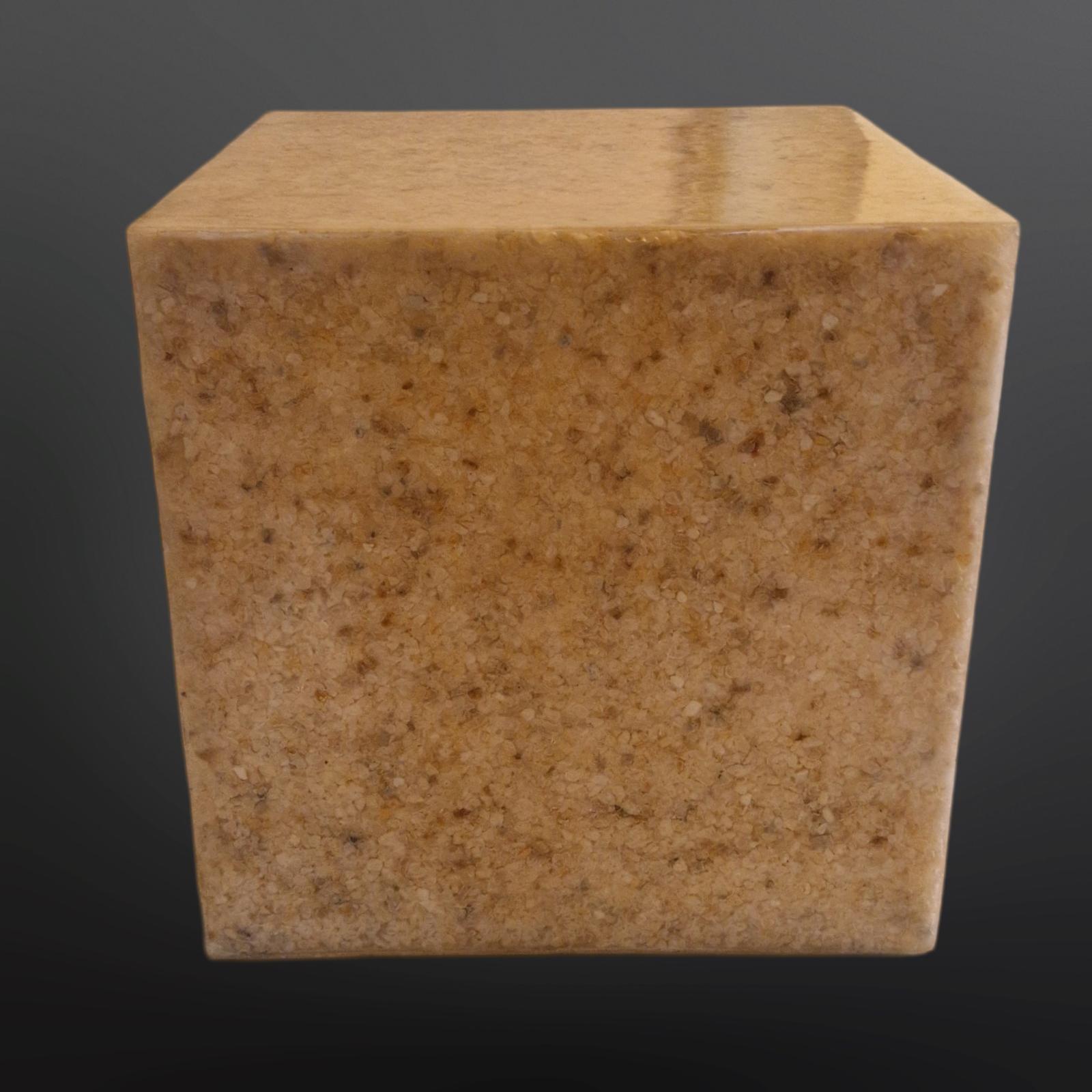 Metal Resin and stone cube floor lamp, Netherlands 1960s For Sale