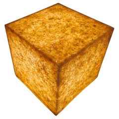 Resin and stone cube floor lamp, Netherlands 1960s