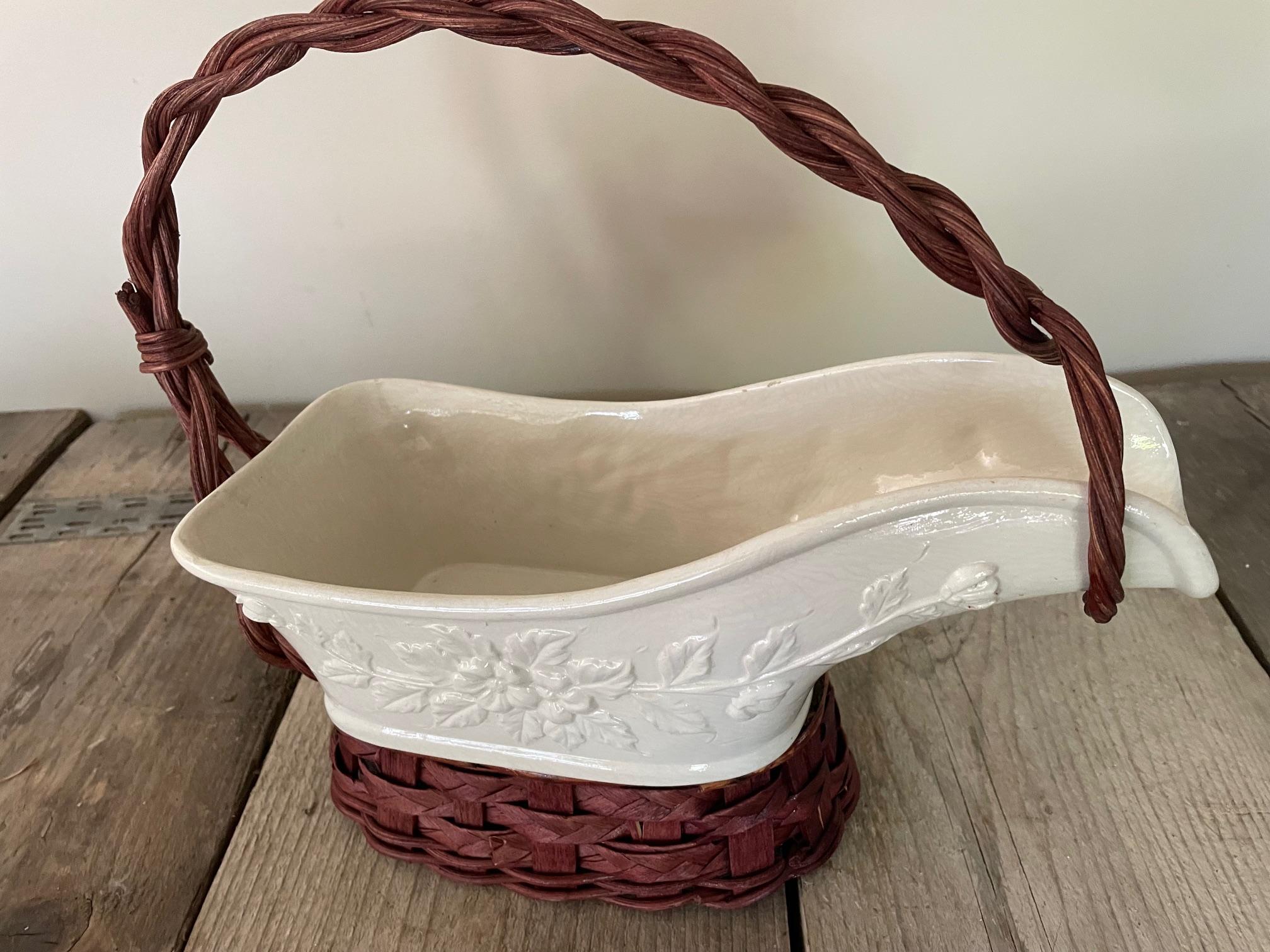 Resin and wicker bottle holder In Good Condition For Sale In Nivelles, BE