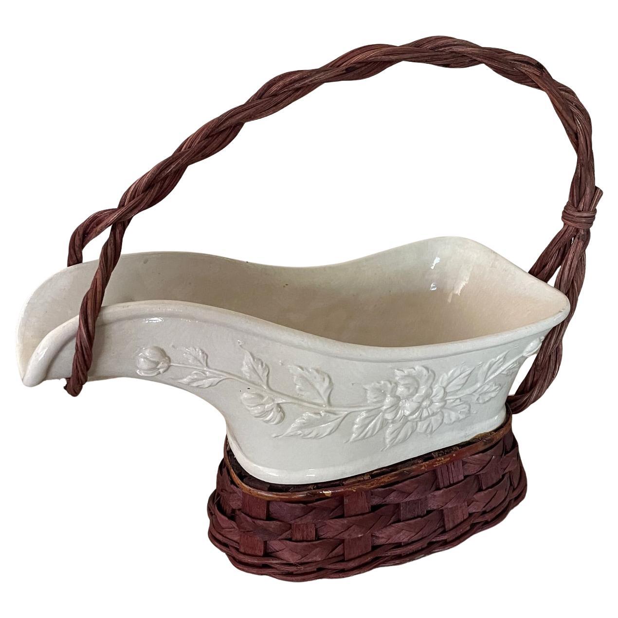 Resin and wicker bottle holder For Sale