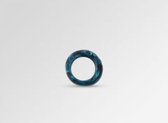 Resin Band Ring in Moody Blue