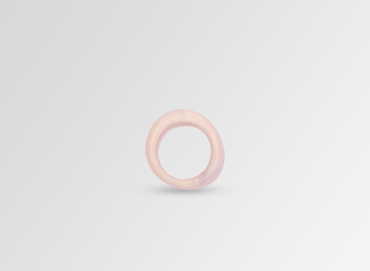 Resin band ring. This ring is featured in our Classic colour, Shell Pink. 

Dinosaur Designs resin products are hand made in Sydney, Australia. Each piece is unique and we cannot guarantee you will receive an item exactly identical to what is that
