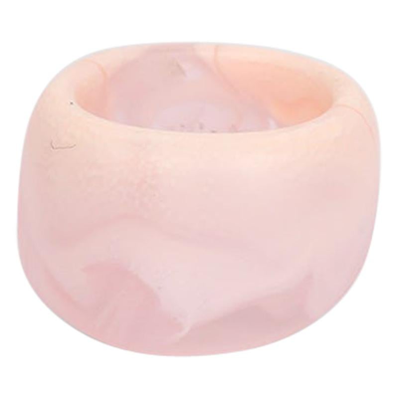 Resin Band Ring in Shell Pink For Sale