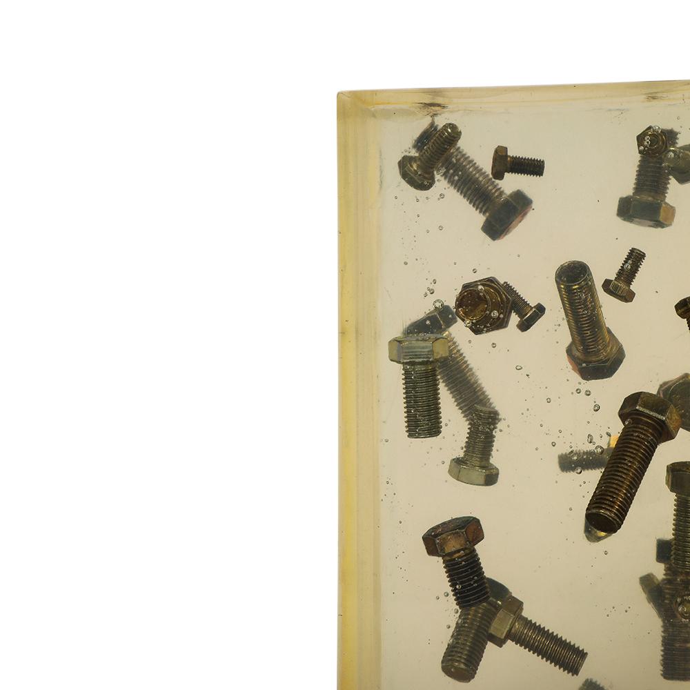 Resin Bolt Bookends, Acrylic Blocks, Steel For Sale 5