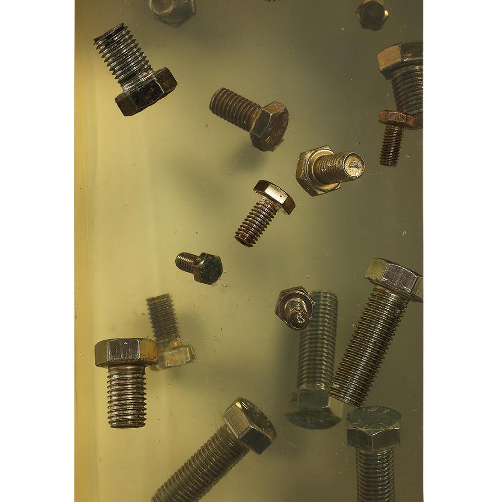 Resin Bolt Bookends, Acrylic Blocks, Steel For Sale 13