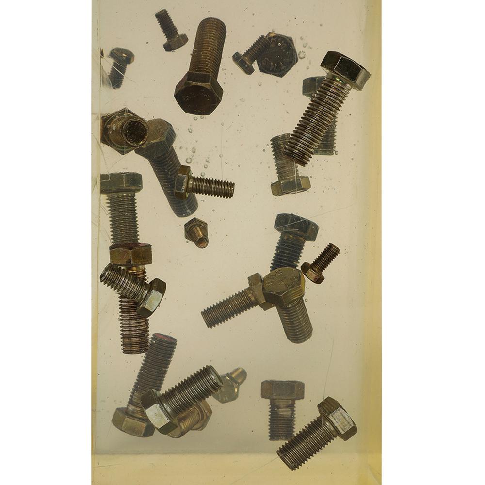 Resin Bolt Bookends, Acrylic Blocks, Steel For Sale 2