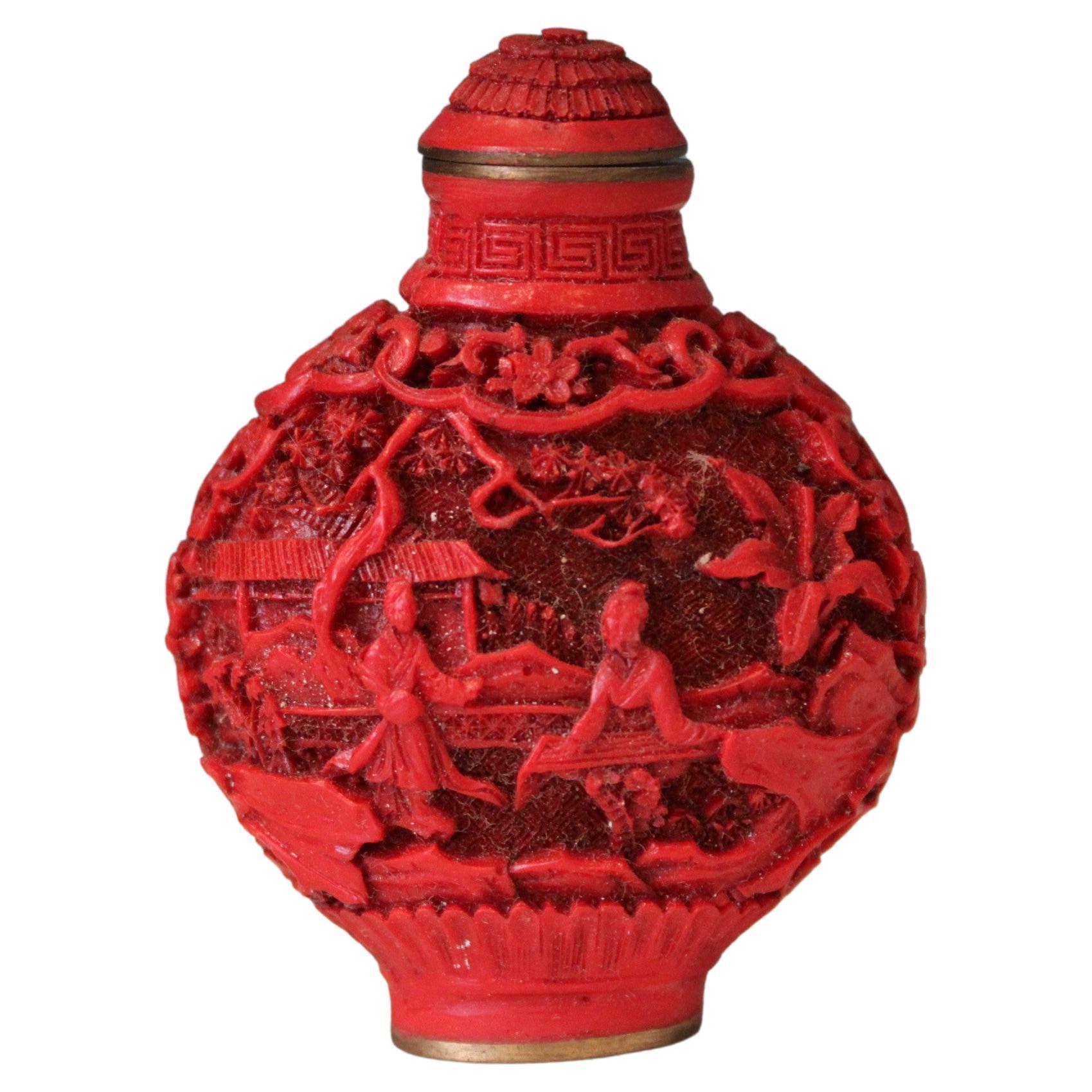 Chinesische Schnupftabakflasche aus Kunstharz