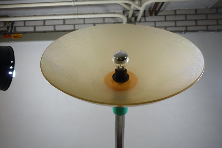 Resin, Chrome and Fiberglass Floor Lamp Postmodern Memphis Style by Steve Zoller For Sale 1