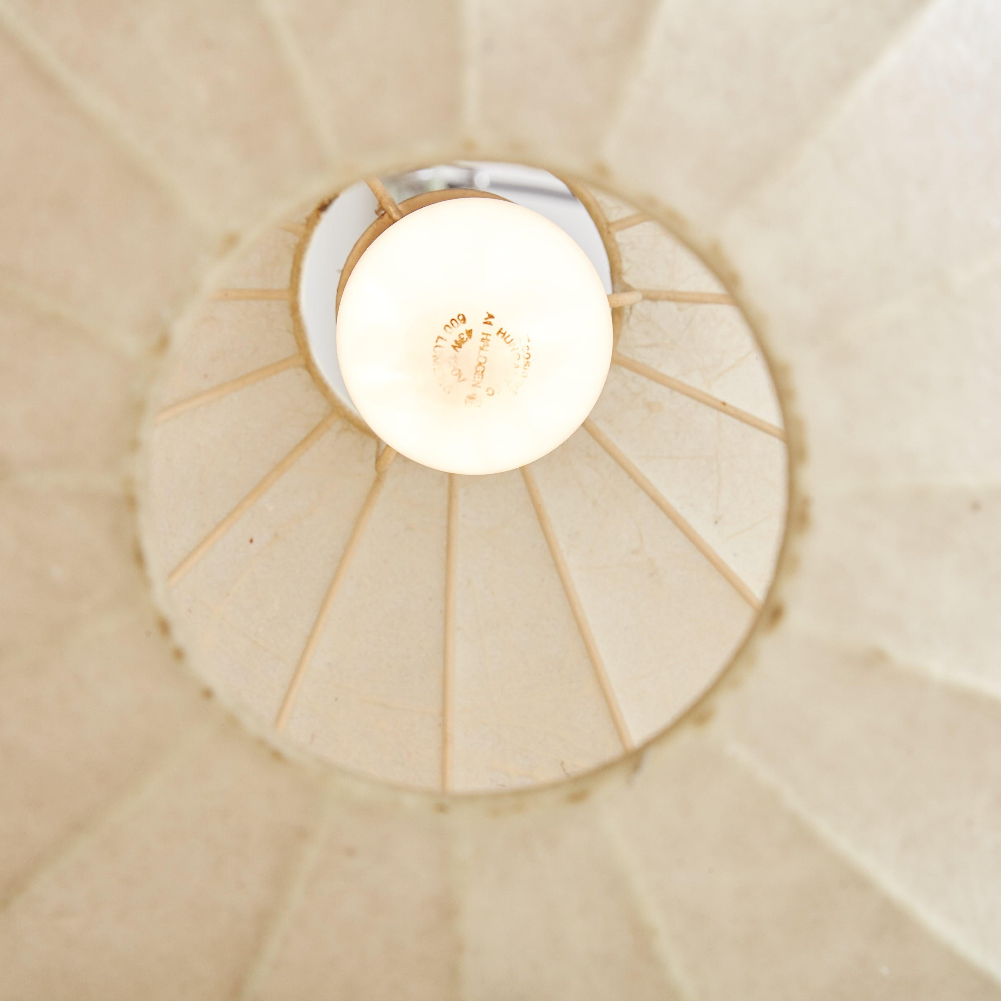 Resin Cocoon Globe Pendant Light, Italy 1960s 4