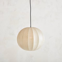 Resin Cocoon Globe Pendant Light, Italy 1960s