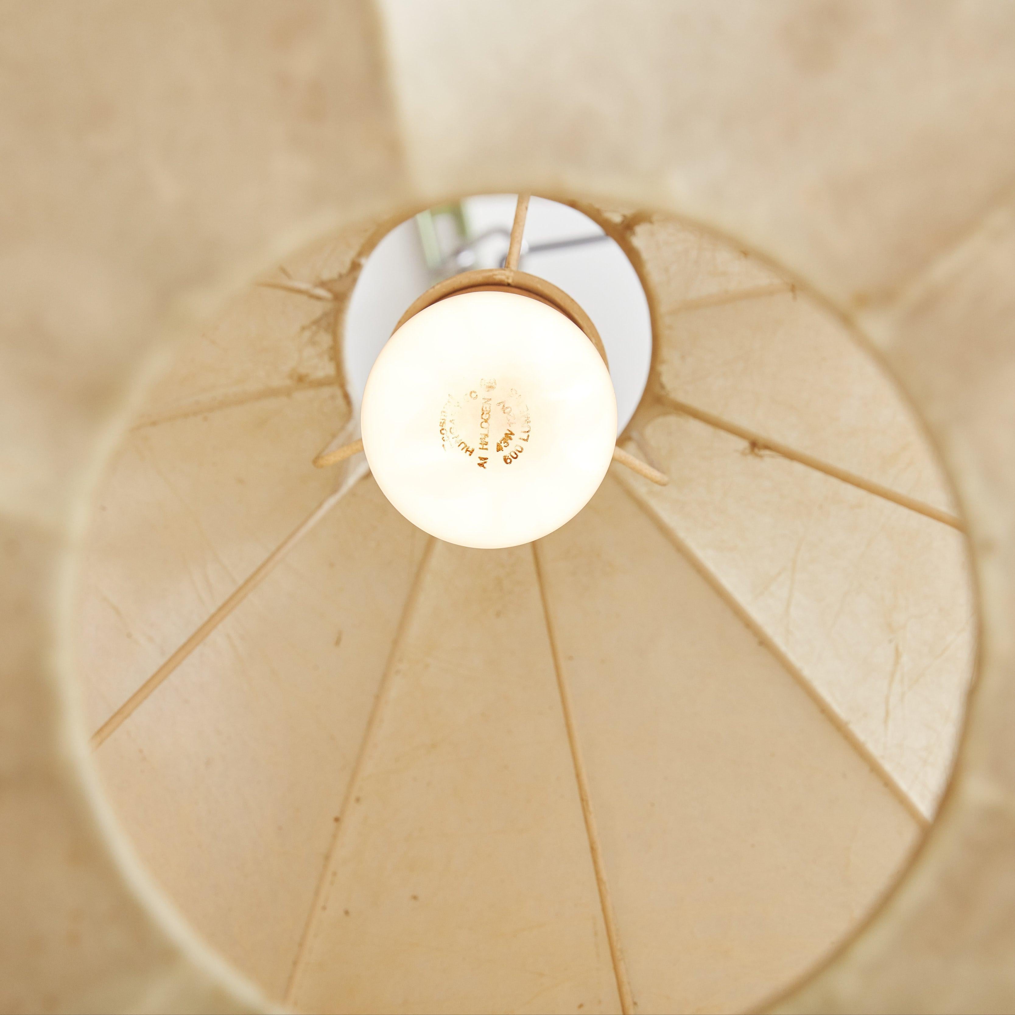 Resin Cocoon Globe Pendant Light, Italy 1960s 1