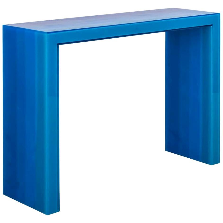 Resin Console/Console Table in Blue by Facture Studio, REP by Tuleste Factory For Sale