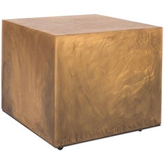 Resin Cube Side Table on Castors