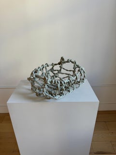 Panier décoratif en résine époxy de rivière par Joseph Algieri