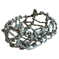 Resin Decorative Basket in River Epoxy Resin by Joseph Algieri