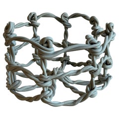 Resin Decorative Basket No. 2 in Grey Epoxy Resin by Joseph Algieri