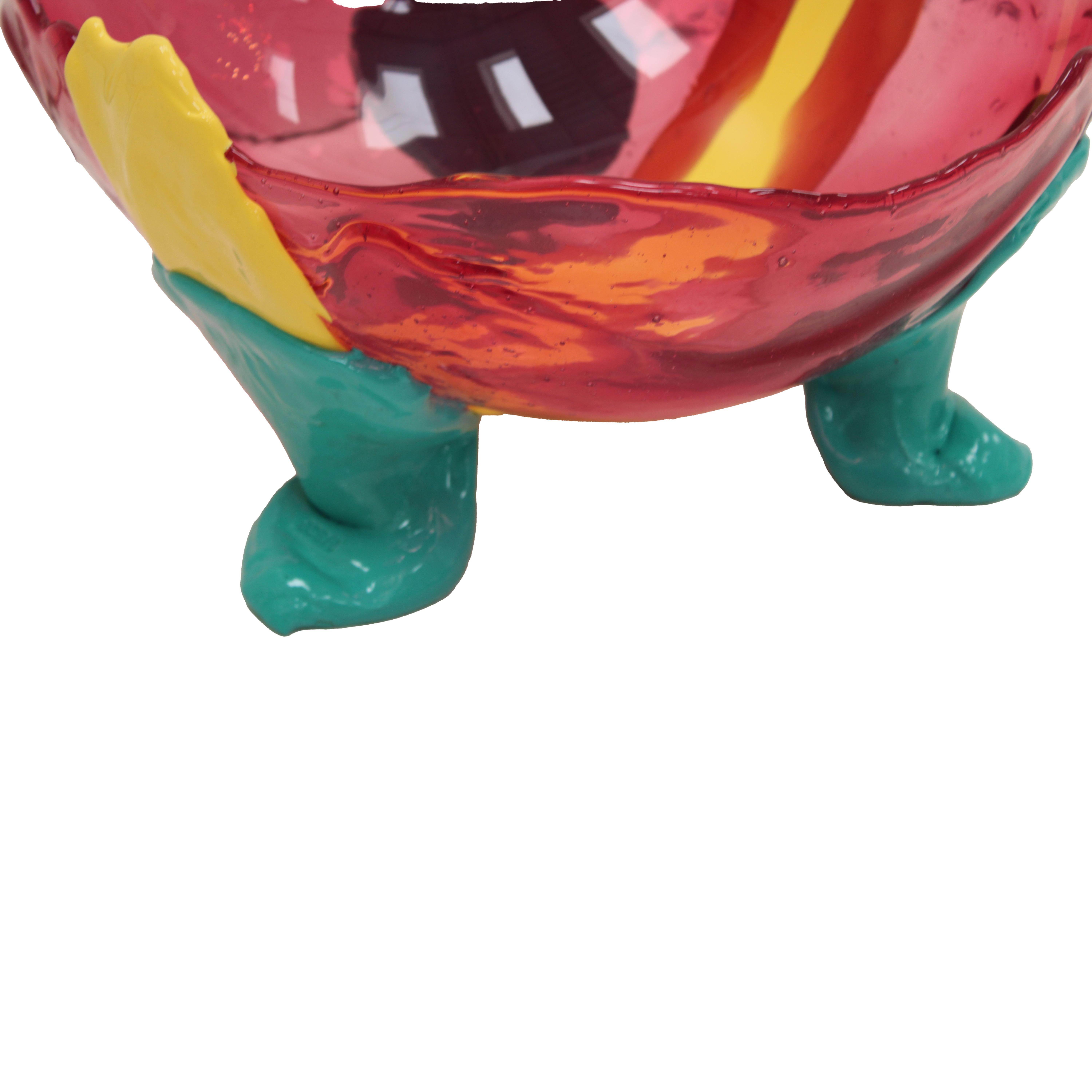 Obstschale aus Harz von Gaetano Pesce Fish Collection Einzigartiges farbenfrohes modernes Design. (Moderne) im Angebot