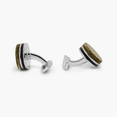 Gear-Ohrstecker aus Harz in Klar mit Rhodium-Finish
