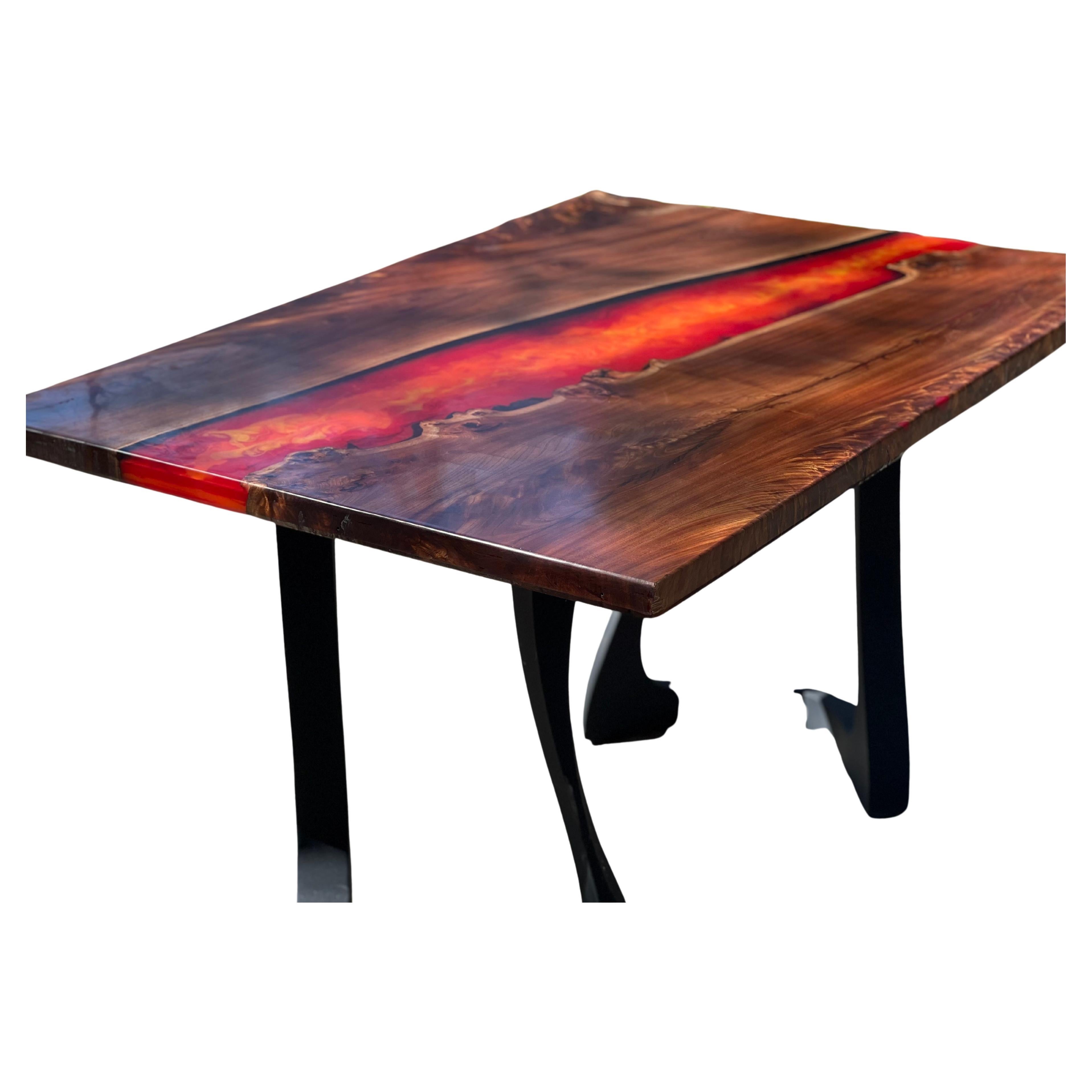 Resin Lava Table  For Sale