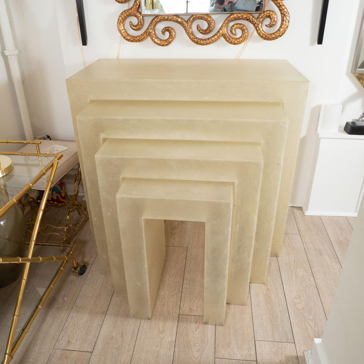 resin console table