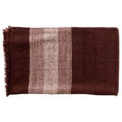 Resin Plush Handloom Throw / Blanket / Bedspread In Deep Maroon & Resin Shades