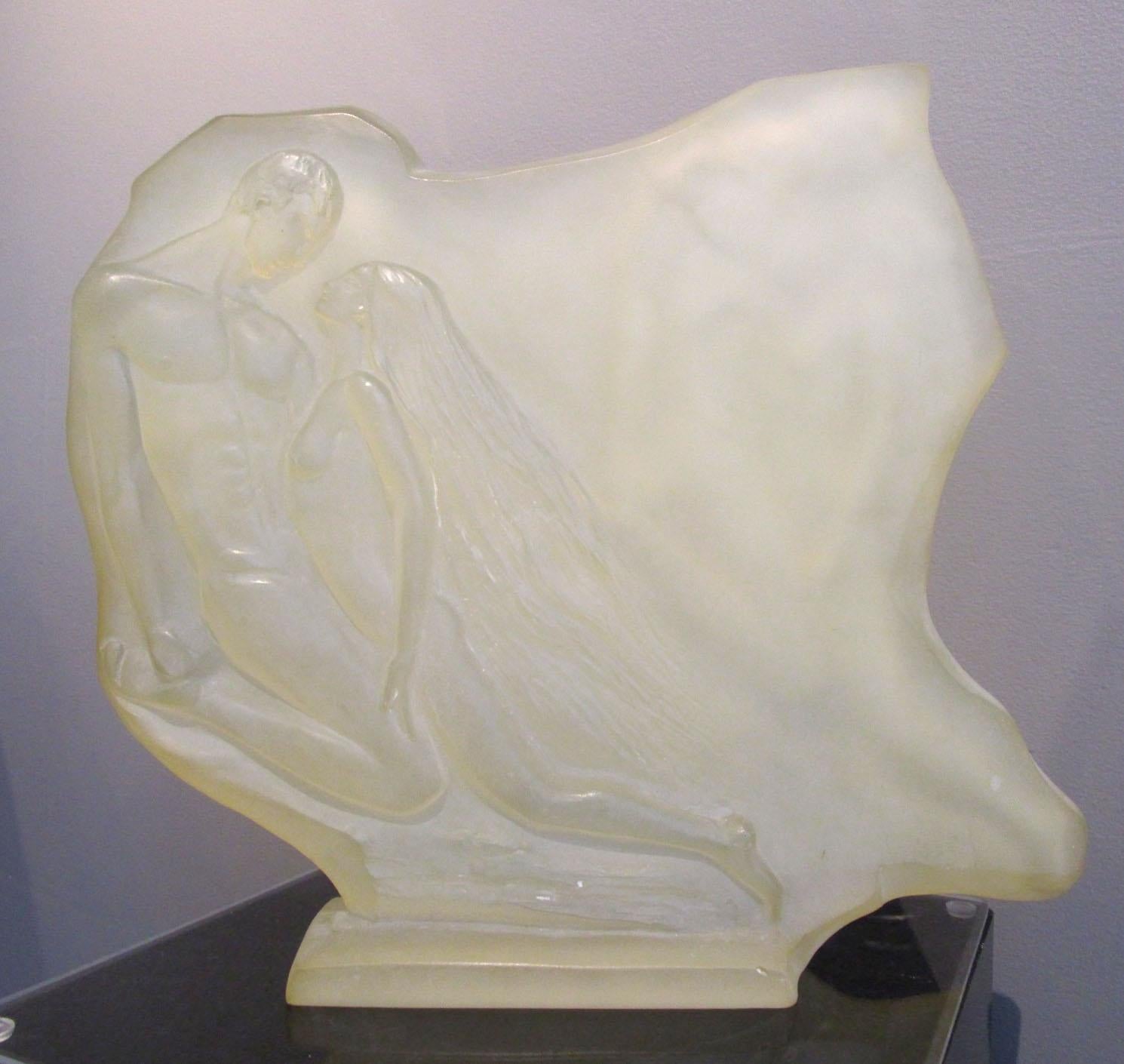 Art Deco Resin Relief Sculpture by David Fisher for Austin Prod