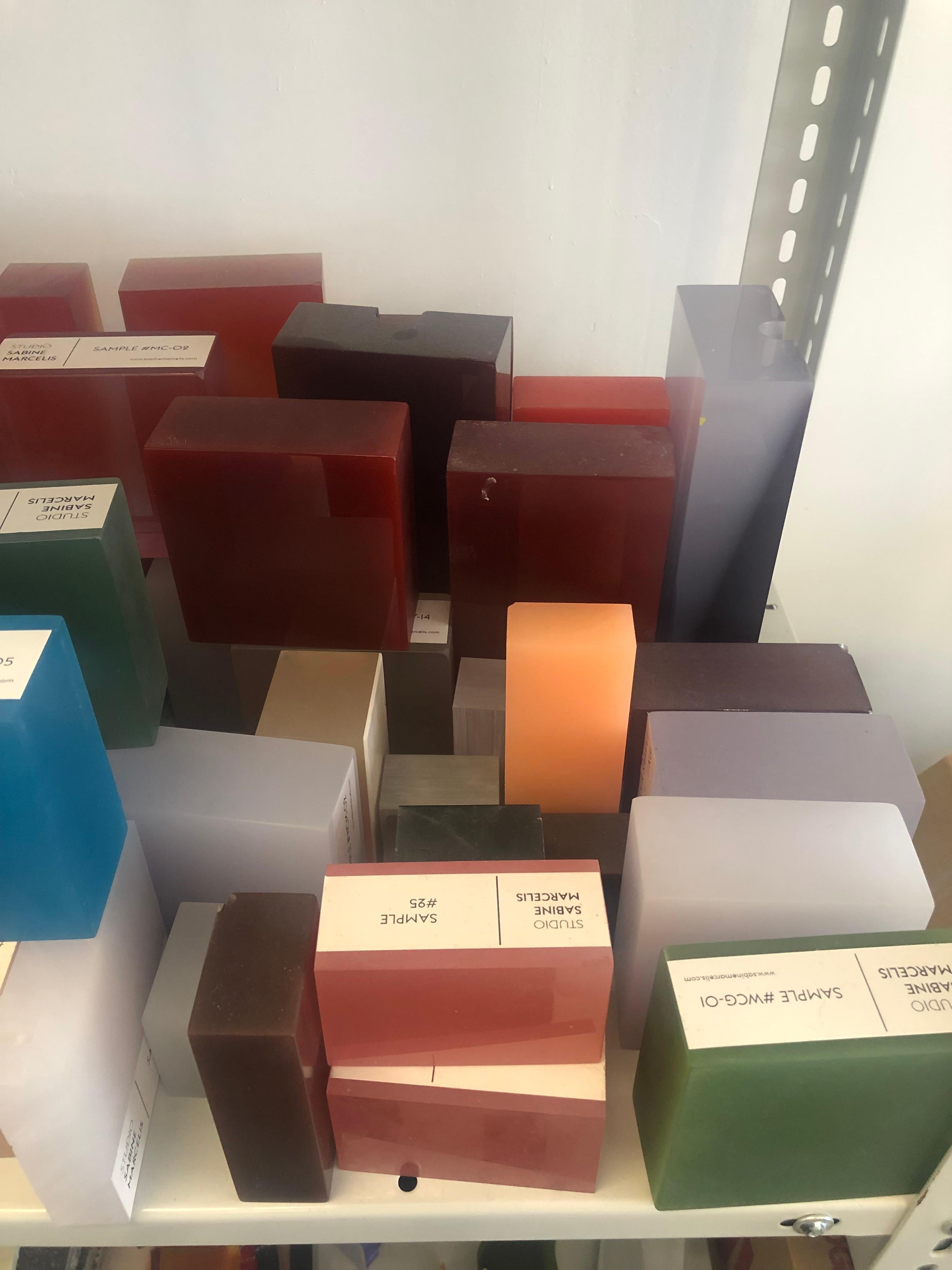 Muestra de resina para la serie de caramelos y jabones de Sabine Marcelis Resina