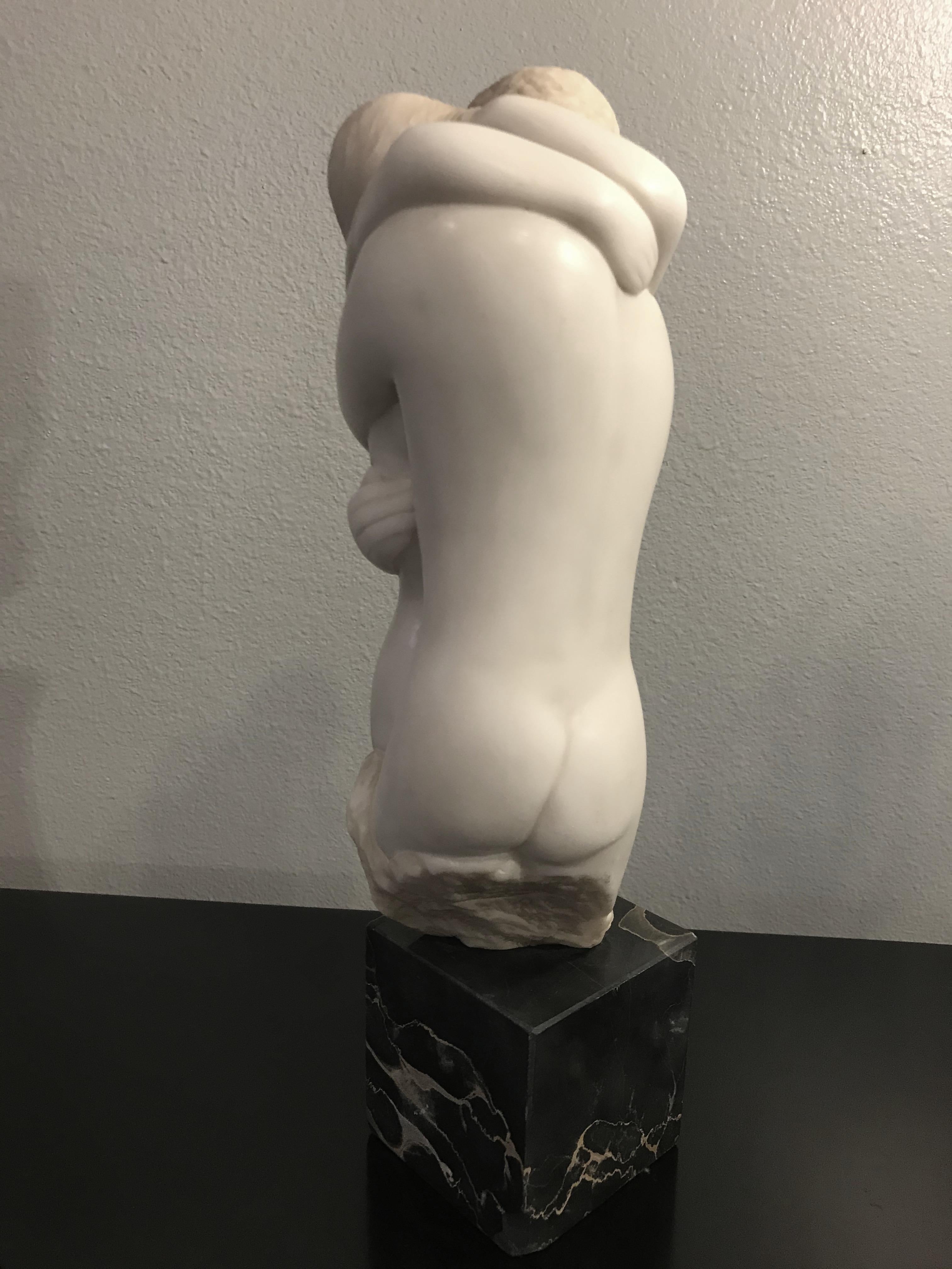 Resin Sculpture of an Embracing Couple/ In Good Condition In Pasadena, CA
