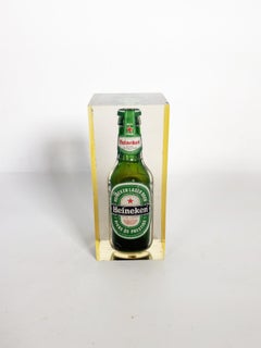 Resin Sculpture with a Bottle Encased in Resin, France, 1970s