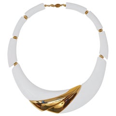 Resin Statement Choker Necklace by Napier, Signed, circa 1985