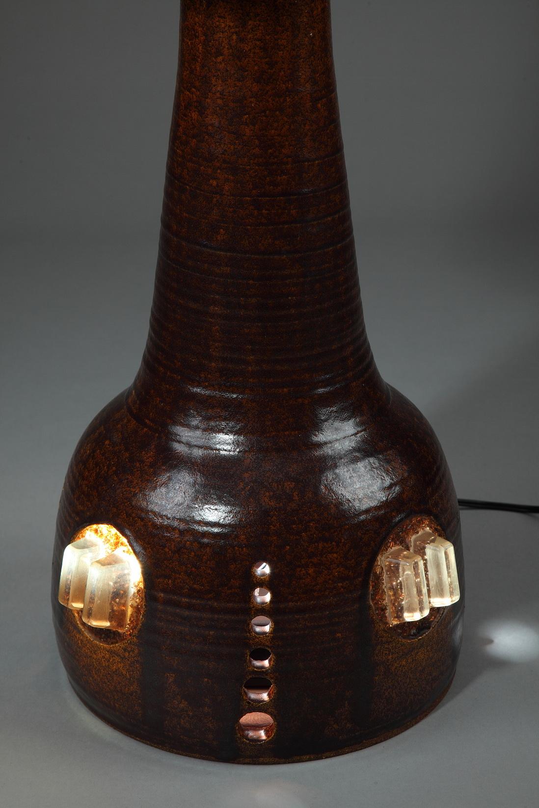 Lampe de table en résine des ateliers d'Accolay, années 1970  en vente 2