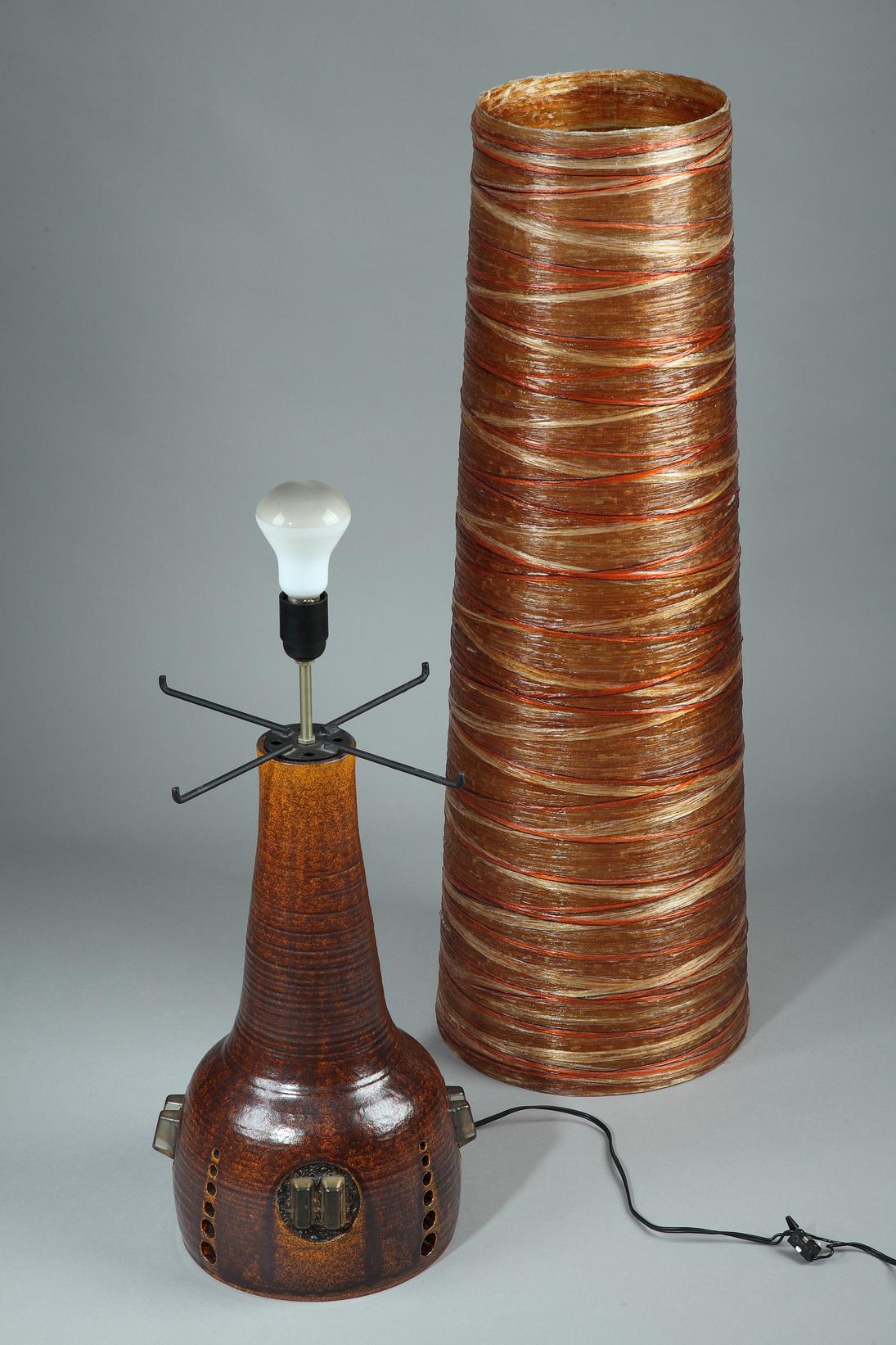 Modern Resin Table Lamp from the Accolay Workshops, 1970s  For Sale