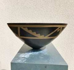 Resist Decorated Stoneware Bowl by Jason Wason