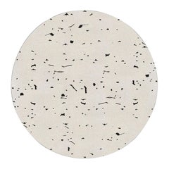 21 Cent Modern Circular Resistant Black White Rug by Deanna Comellini ø 400 cm