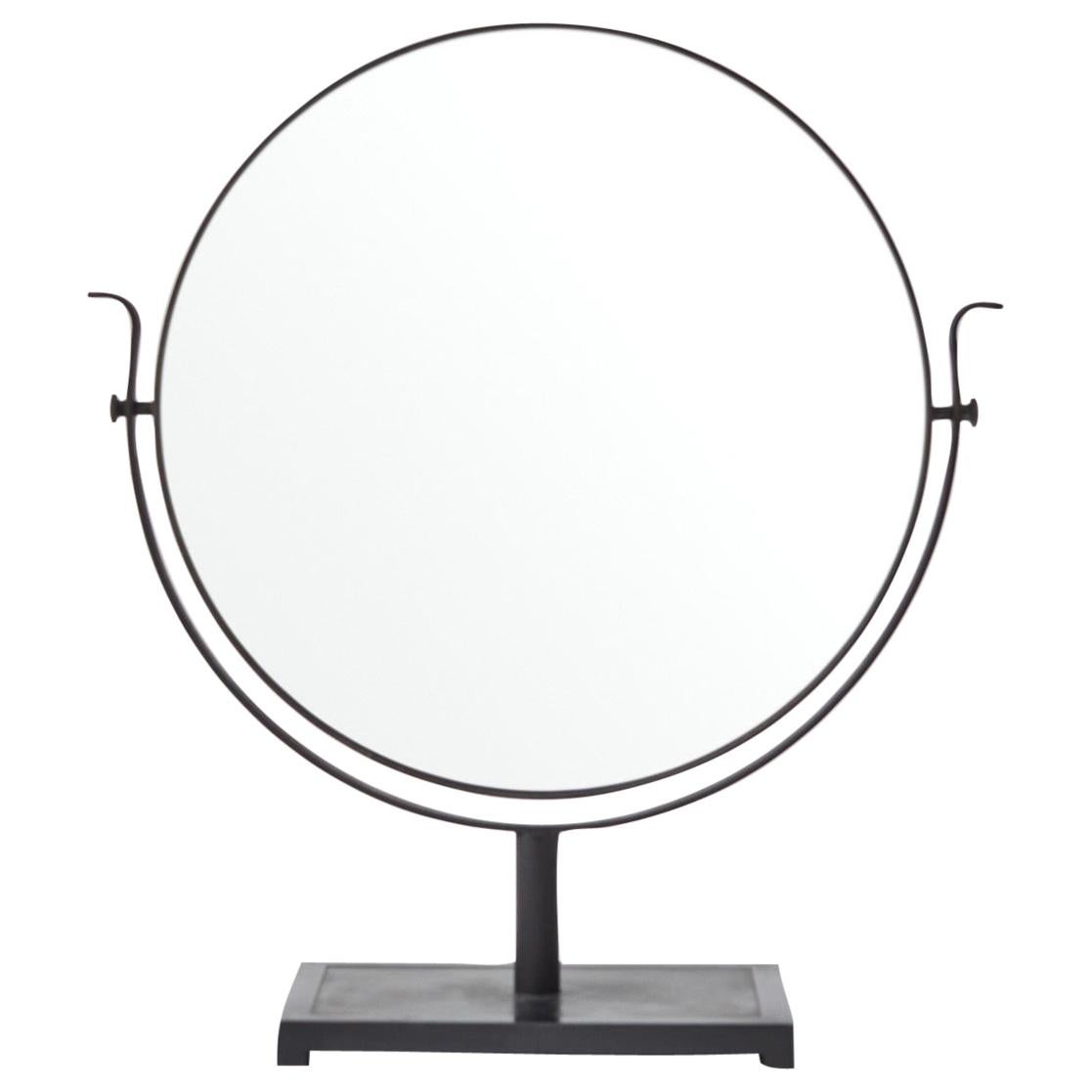 Resize Mirror in Steel Burned in Linseed Oil by Louise Liljencrantz, Sweden