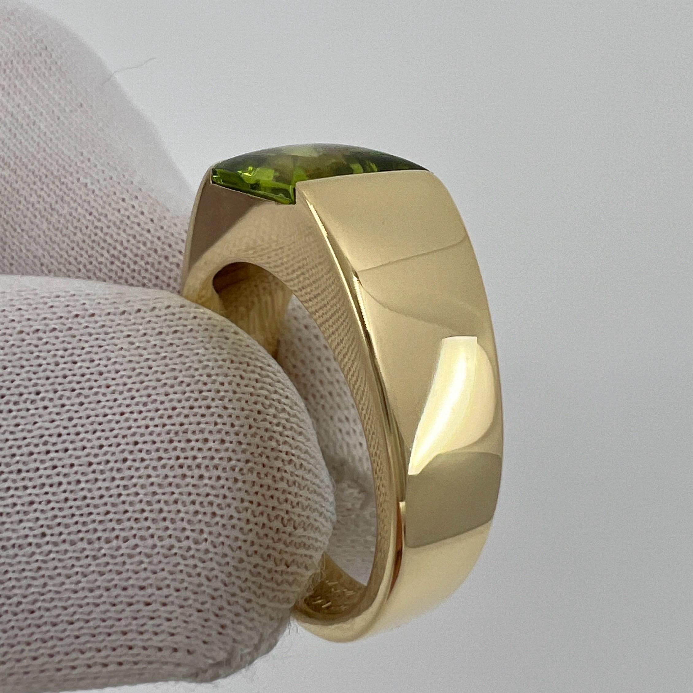RESIZING CHARGE FOR Cartier Large Vivid Green Peridot 18k Yellow Gold Tank Band 6