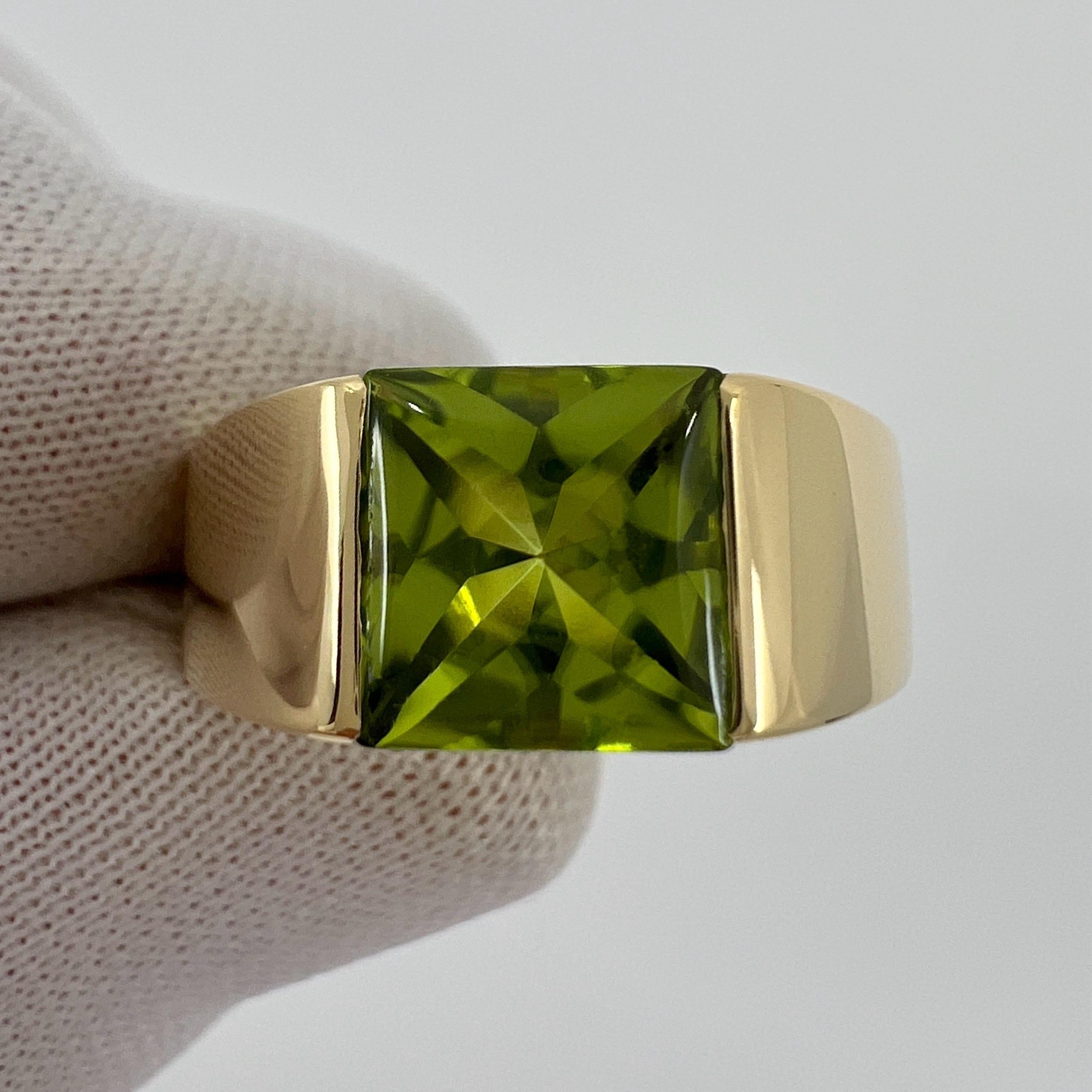 Women's or Men's RESIZING CHARGE FOR Cartier Large Vivid Green Peridot 18k Yellow Gold Tank Band
